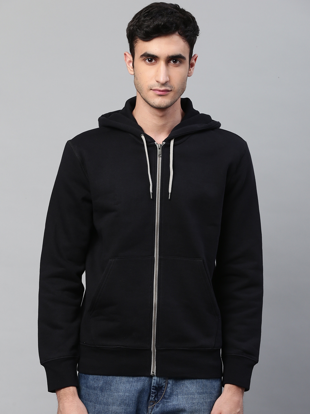 Buy Marks & Spencer Men Black Solid Hooded Sweatshirt - Sweatshirts for ...