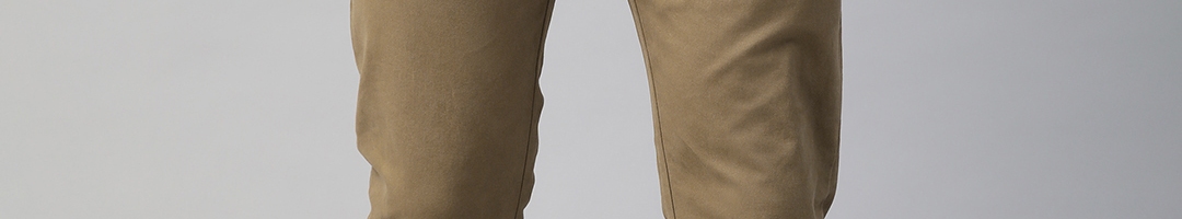 Buy Marks & Spencer Men Khaki Slim Fit Solid Chinos - Trousers for Men ...
