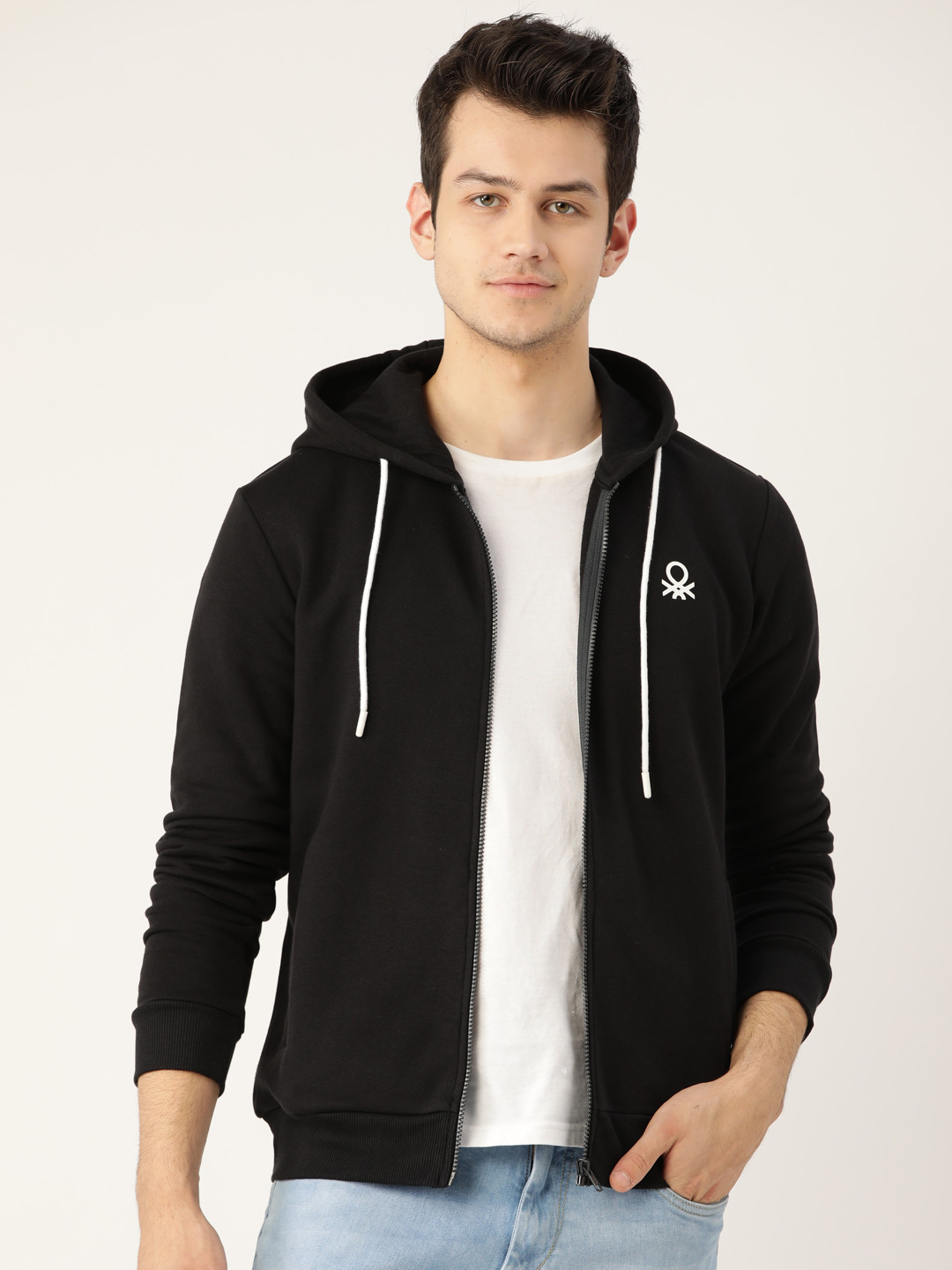 United colors of benetton full sleeve solid men's sweatshirt clearance
