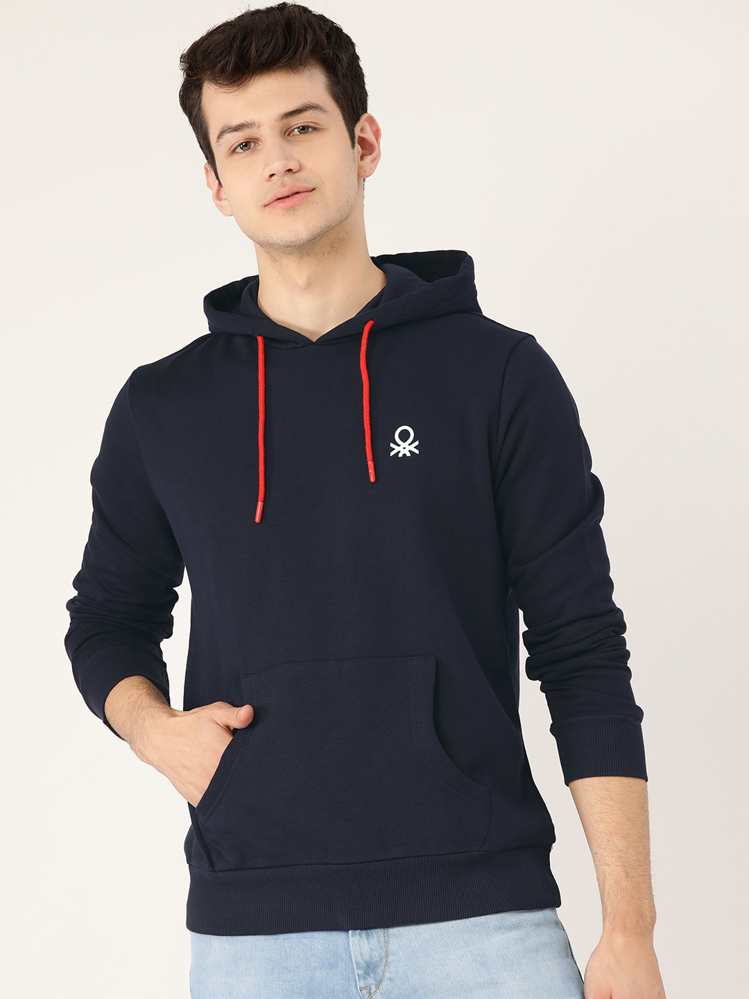 United colors of benetton full sleeve solid men's sweatshirt clearance