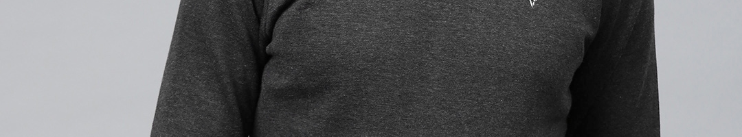 Buy Van Heusen Men Charcoal Grey Solid Sweatshirt - Sweatshirts for Men ...