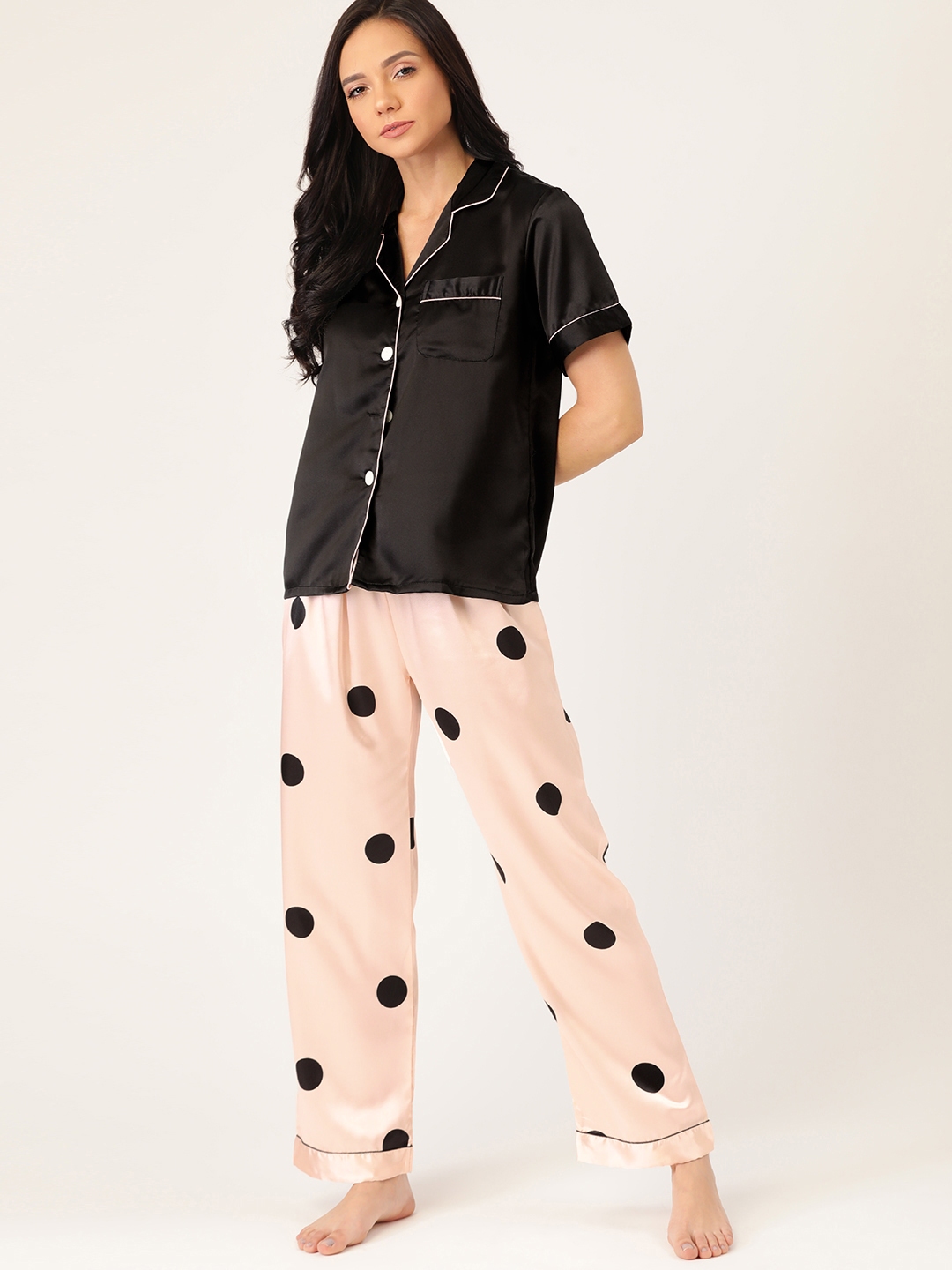 polka dot night suit