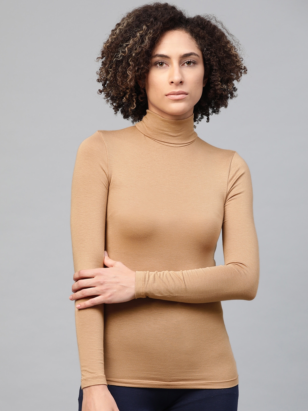 women's high neck thermal top