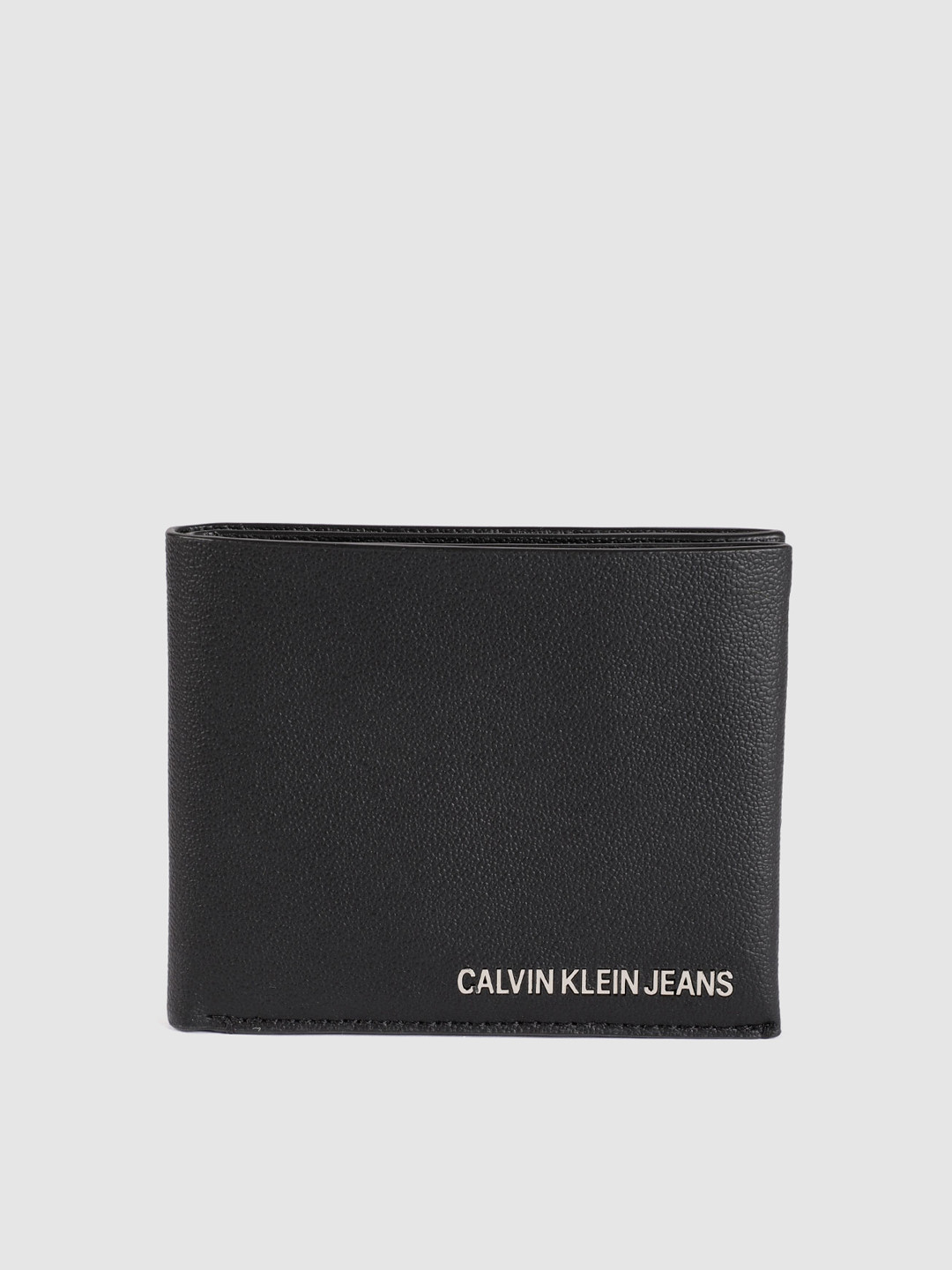Buy Calvin Klein Men Black Solid Leather Two Fold Wallet Wallets for