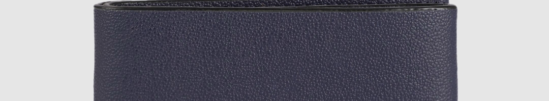 Buy Calvin Klein Men Navy Blue Solid Leather Two Fold Wallet - Wallets ...