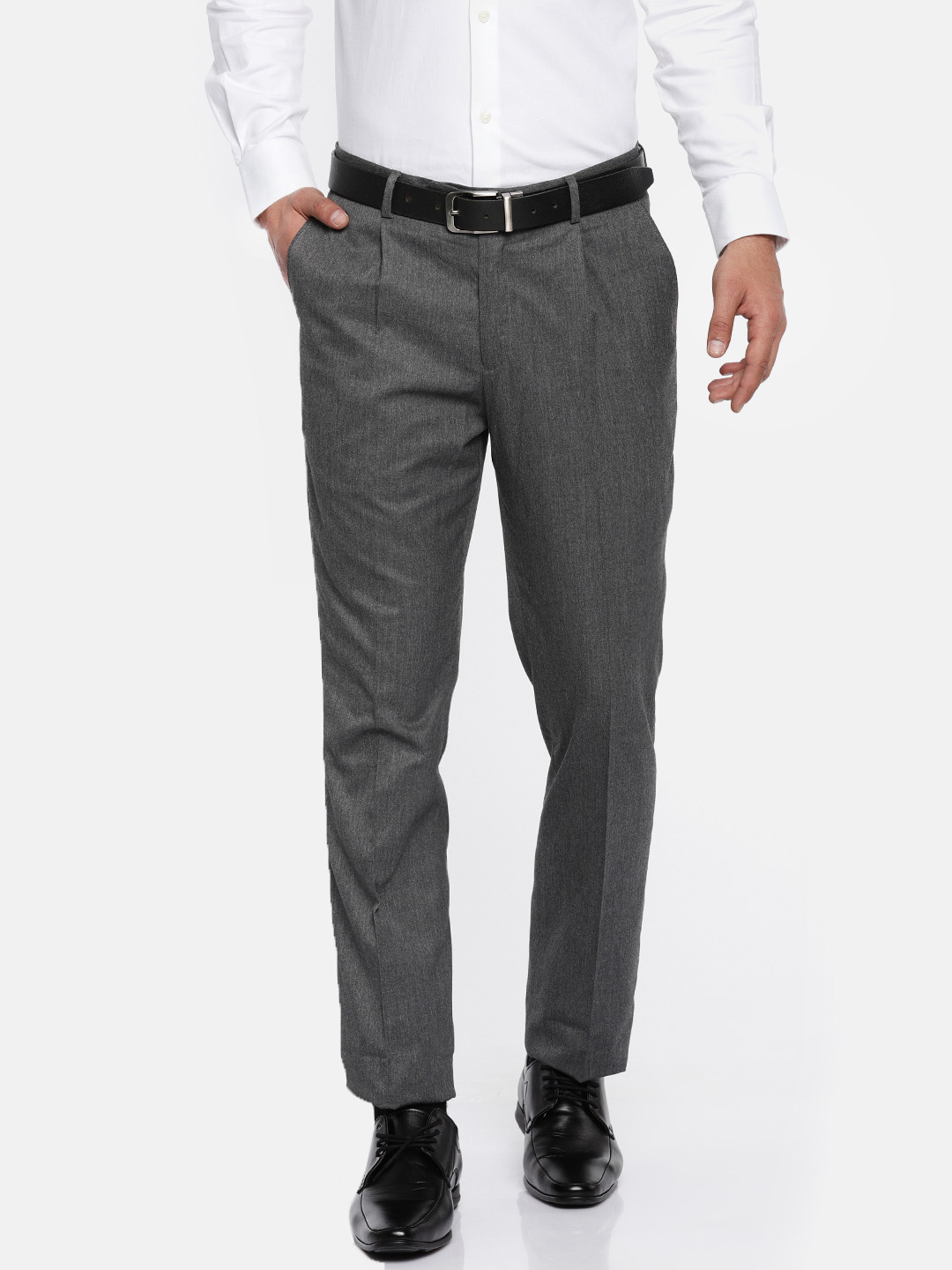Buy John Players Grey Formal Trousers Trousers for Men 1244417 Myntra