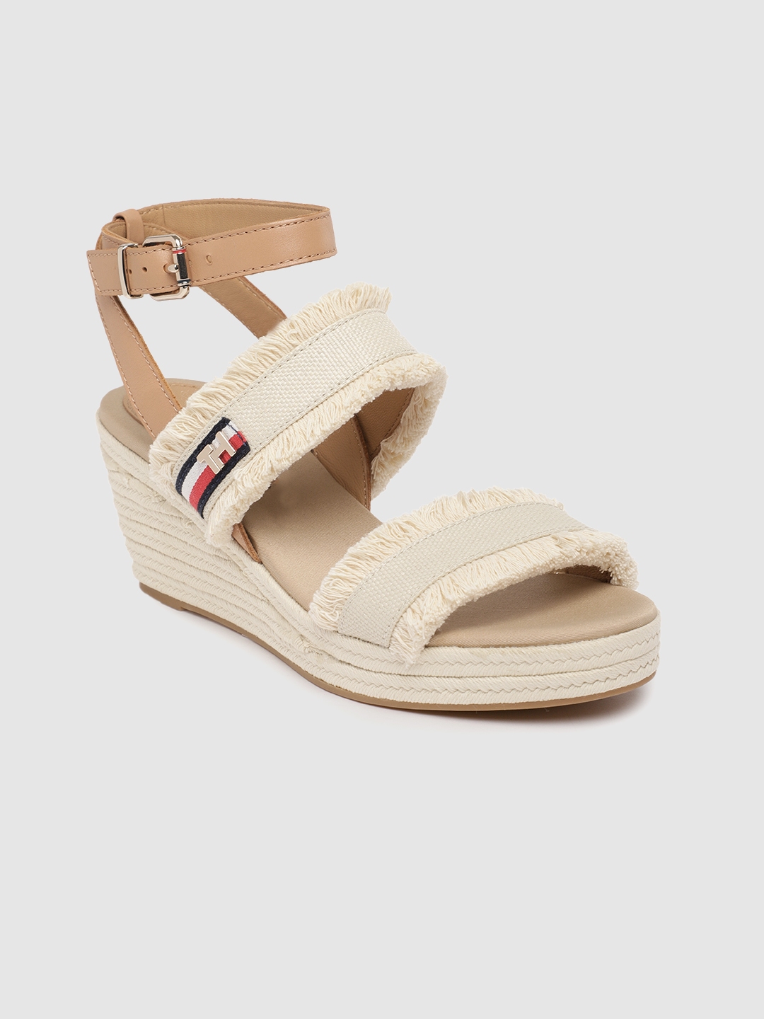 tommy hilfiger wedges white