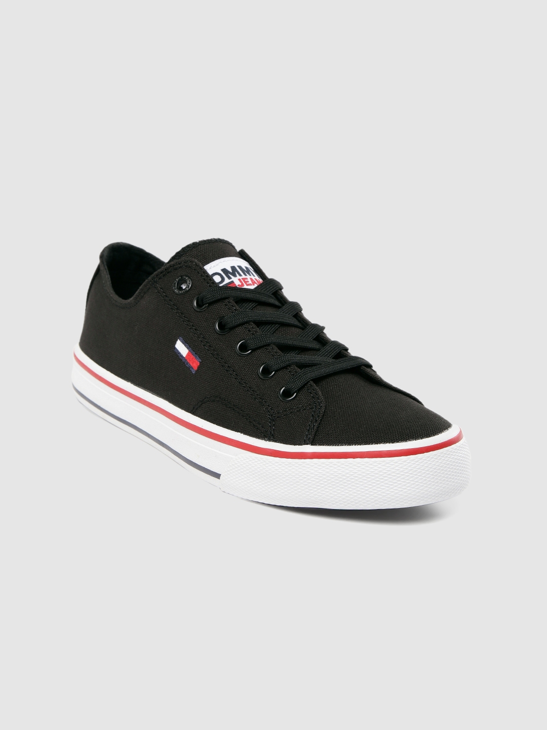 tommy hilfiger black trainers ladies