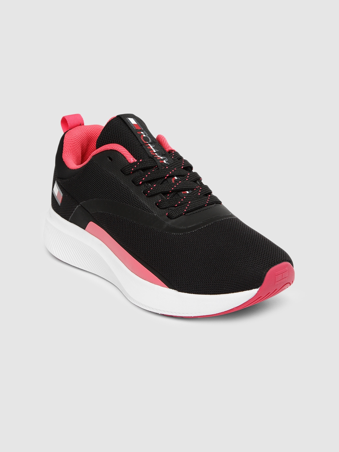 tommy hilfiger black trainers ladies