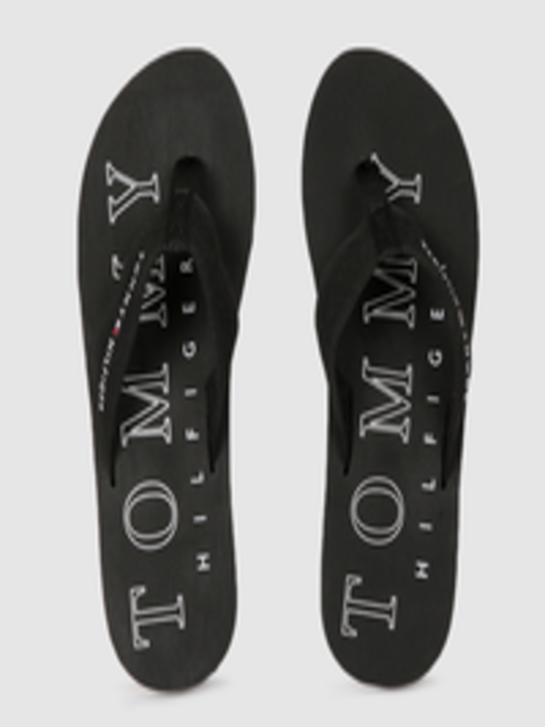 Buy Tommy Hilfiger Women Black Printed Thong Flip Flops - Flip Flops ...