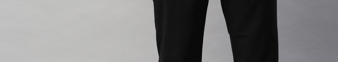Buy Park Avenue Men Black Neo Regular Fit Solid Formal Trousers ...