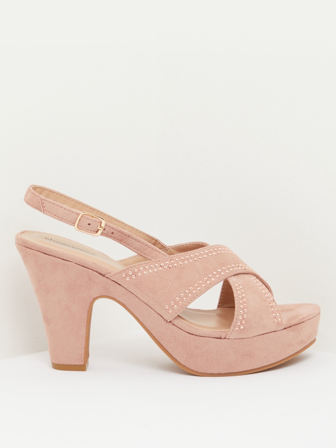 embellished block heels