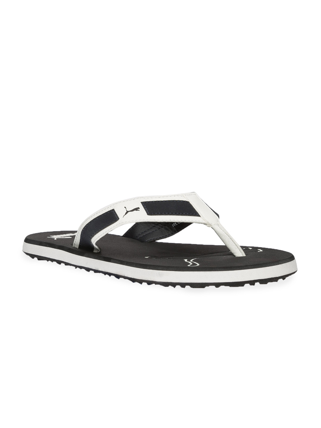 Buy Puma Men Black & White Printed Thong Flip Flops - Flip Flops for