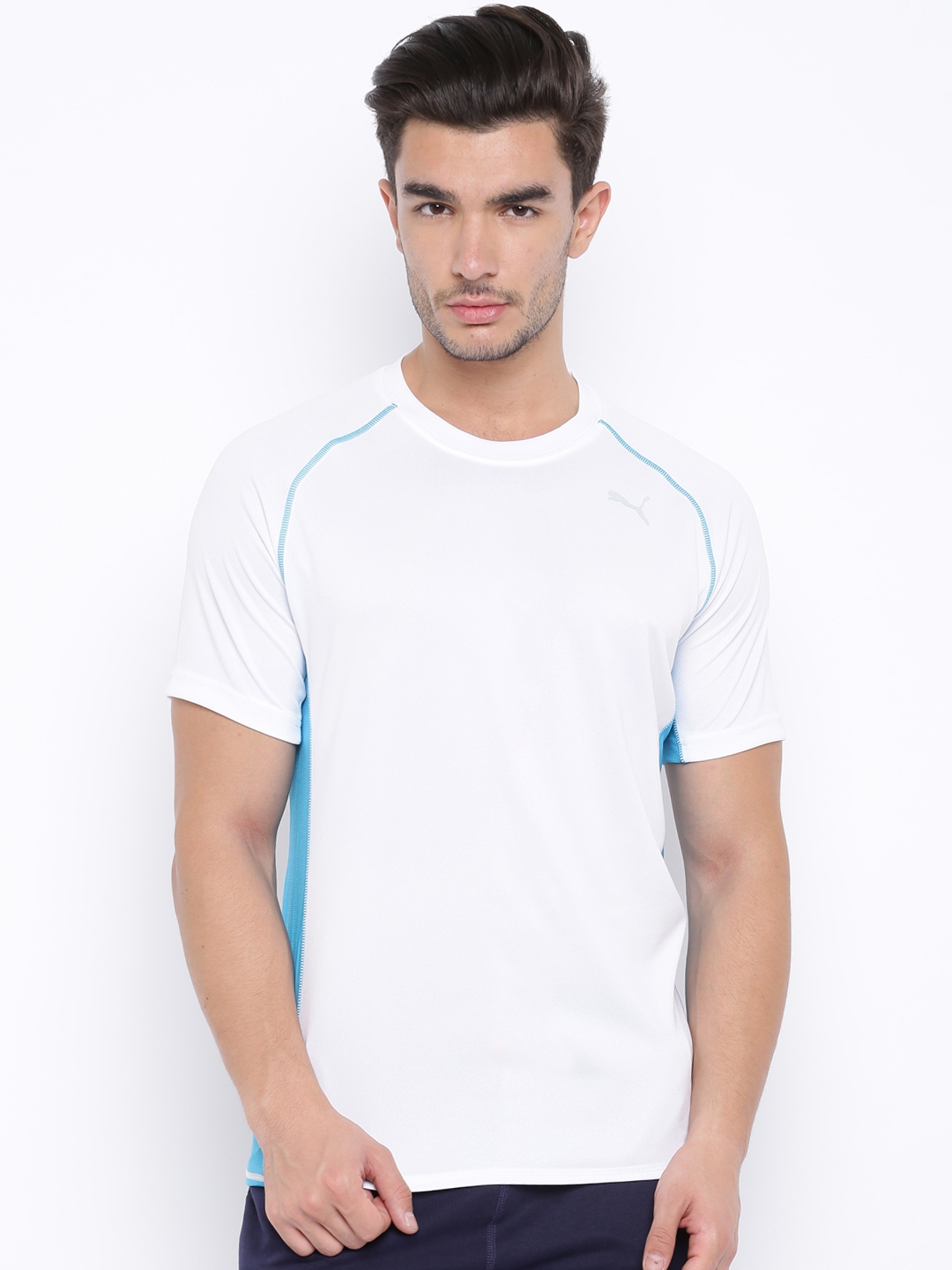 puma white collar tshirt