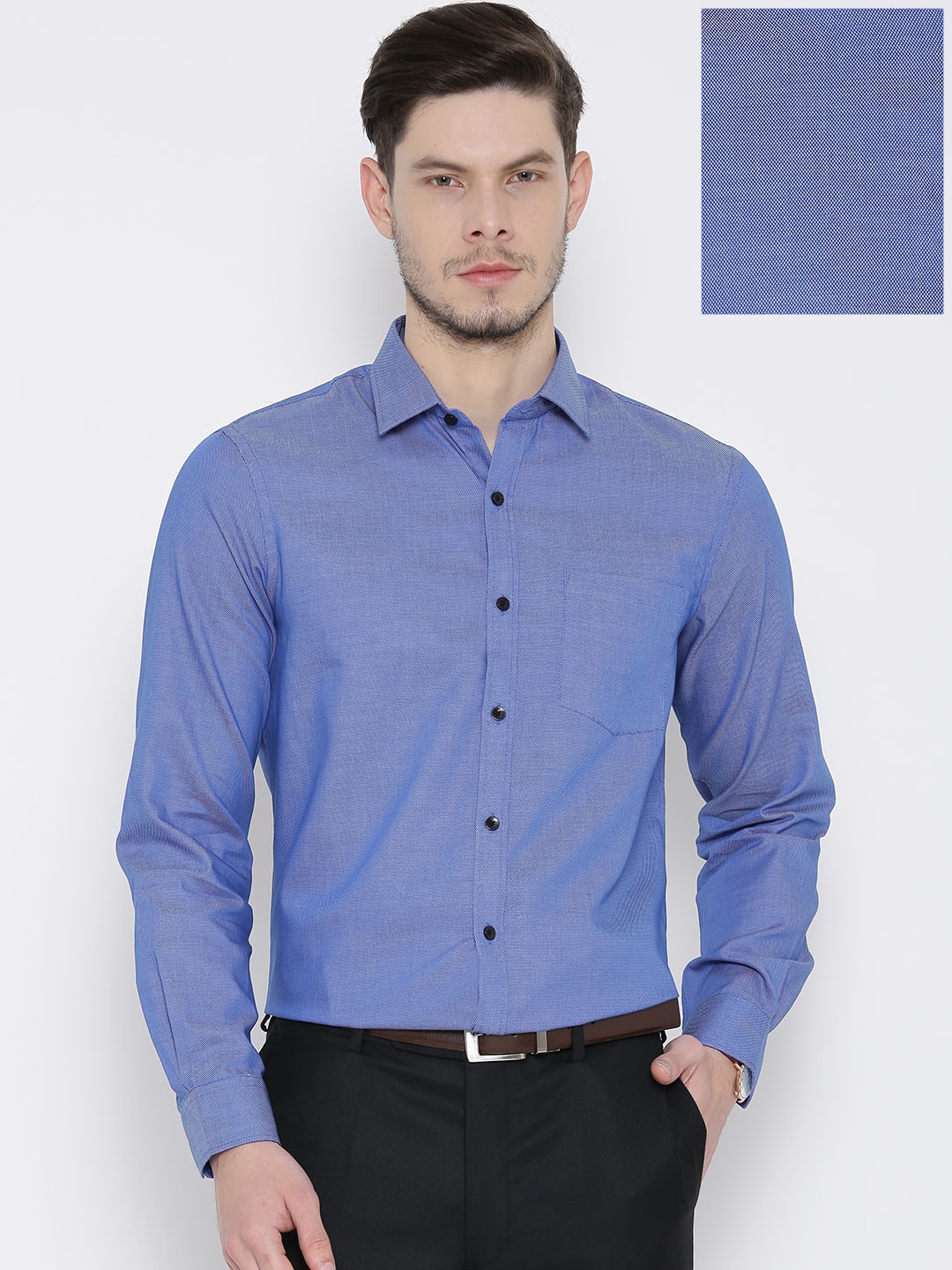 Buy Arrow Blue Slim Fit Formal Shirt - Shirts for Men 1246607 | Myntra