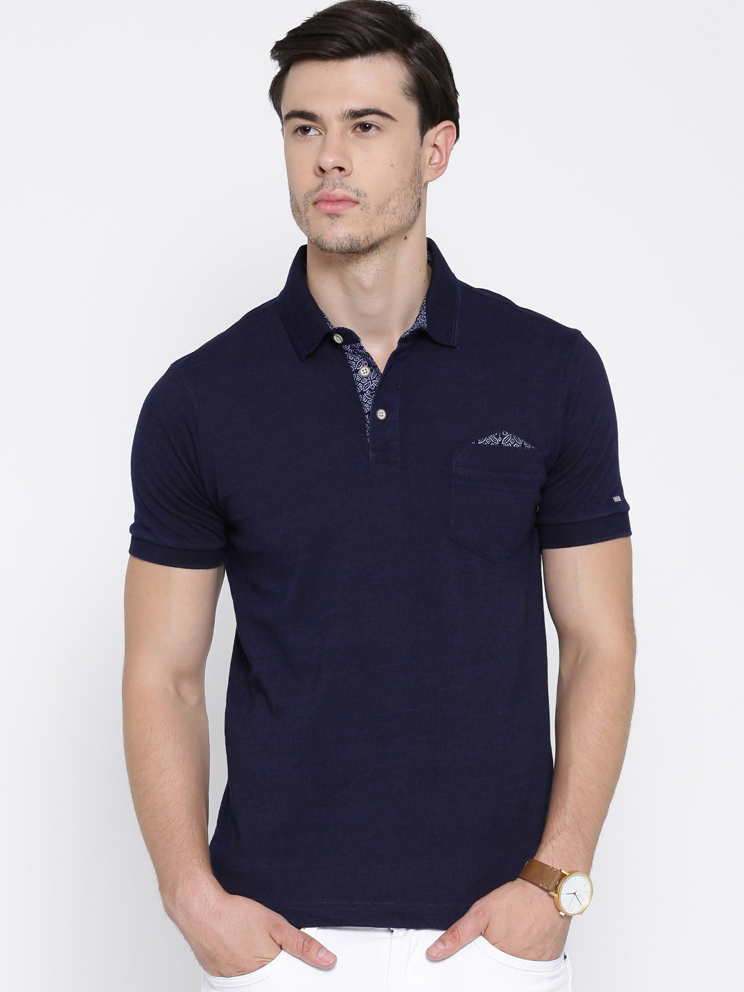 Buy Arrow Sport Blue Polo Pure Cotton T Shirt Tshirts for Men 1246665
