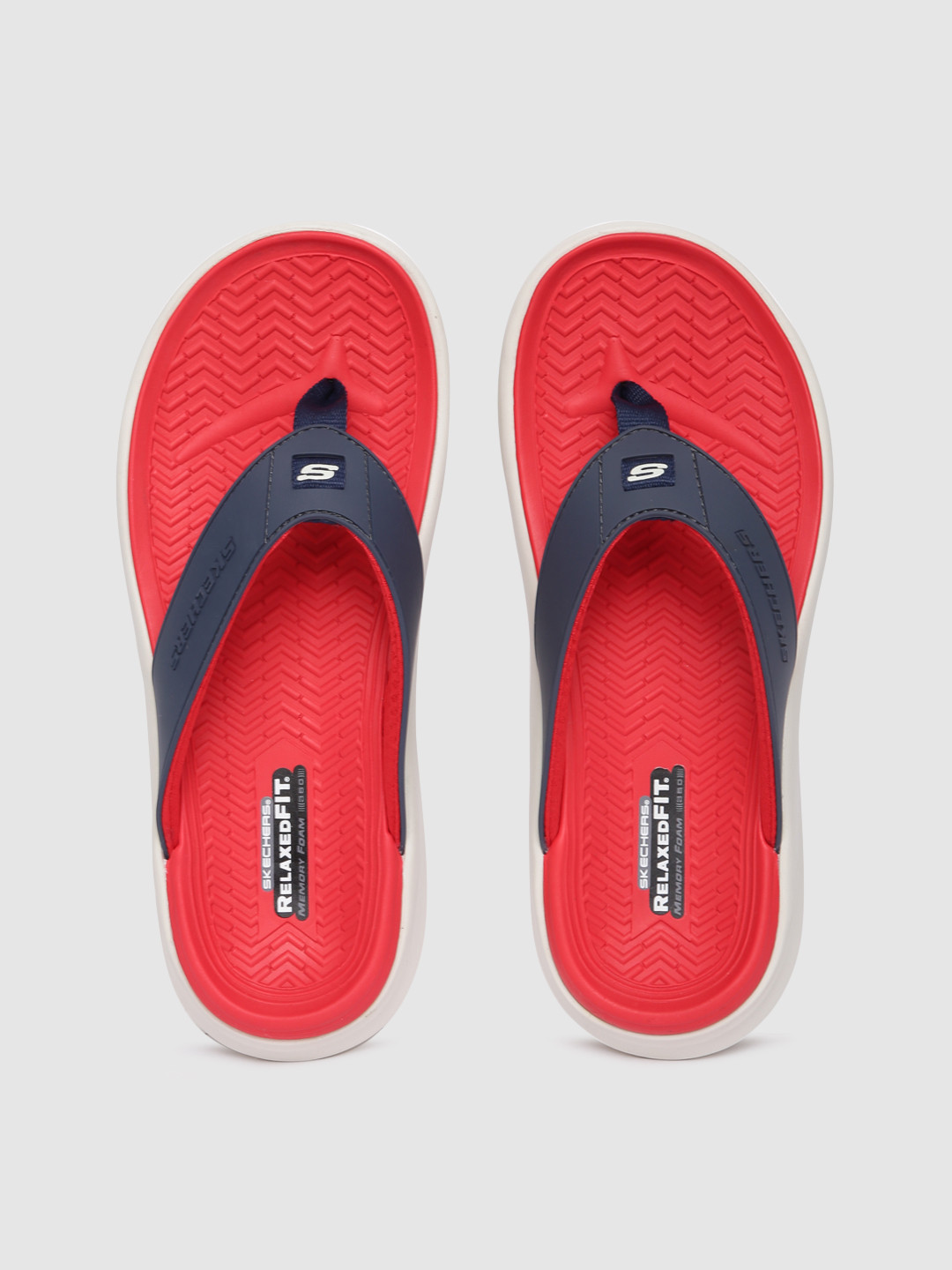 Buy Skechers Men Navy Blue & Red Sargo Sunview Thong Flip Flops - Flip Flops for Men 12470366 