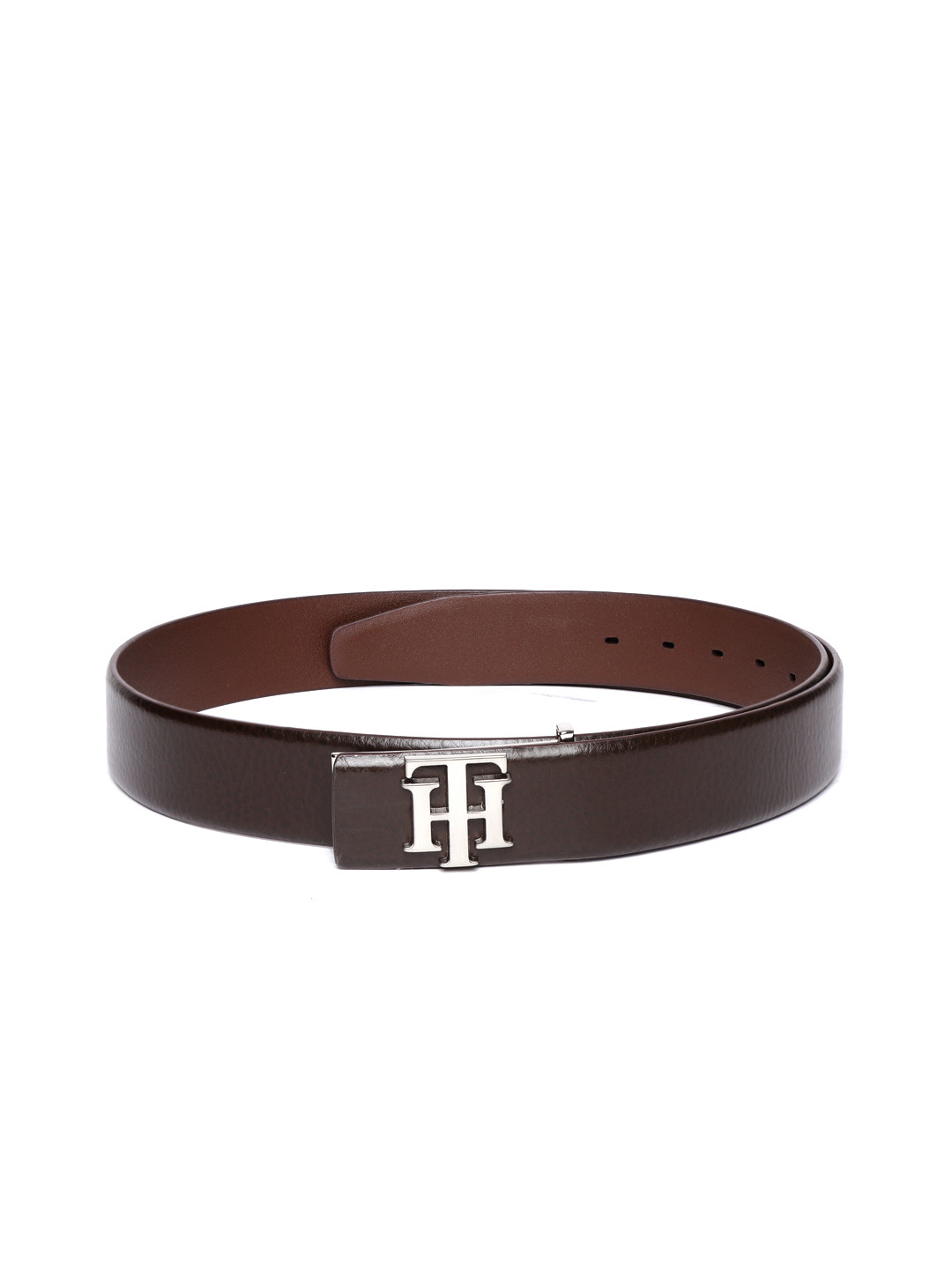 Buy Tommy Hilfiger Men Coffee Brown Solid Leather Belt Belts for Men