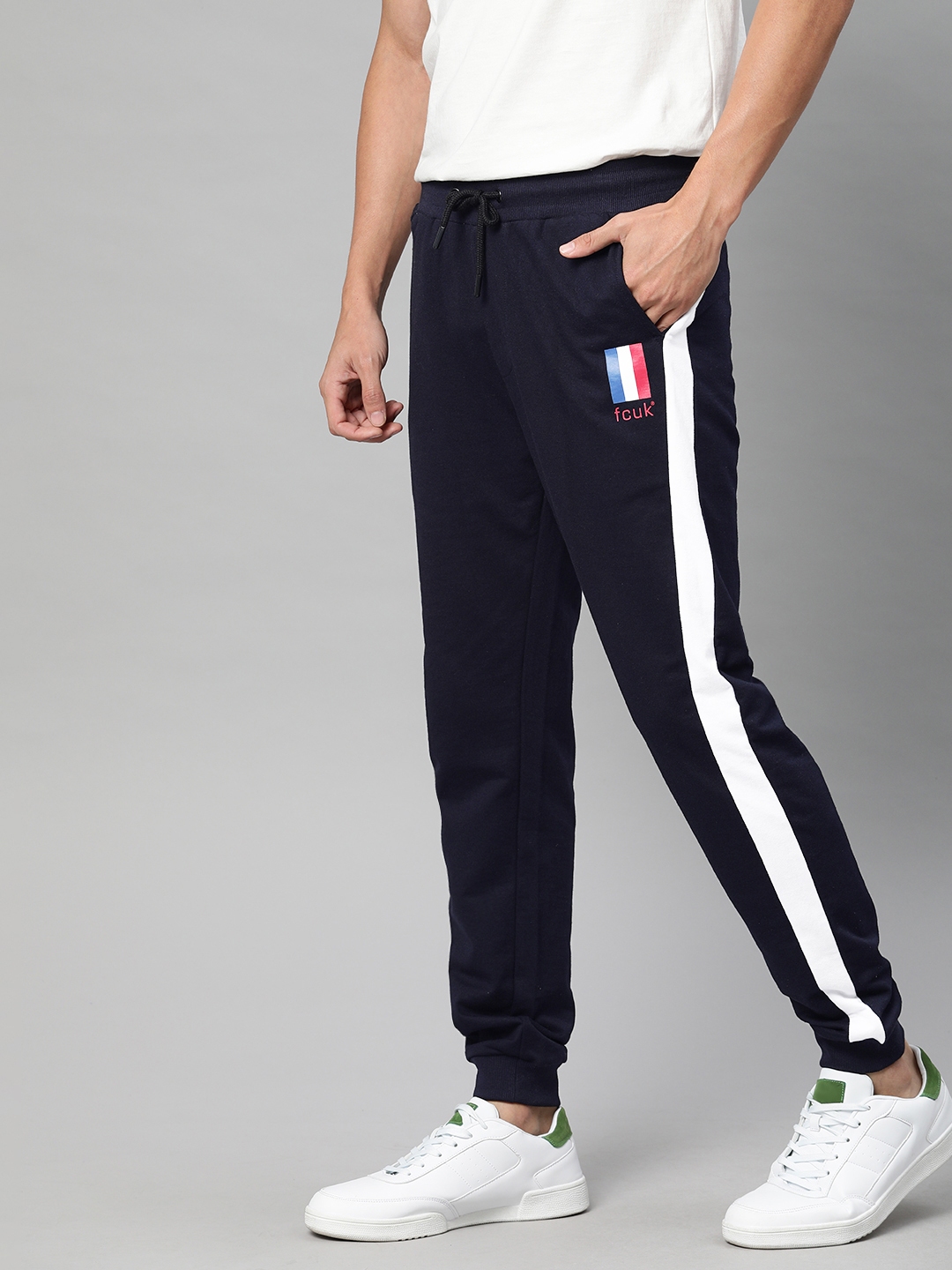 mens navy blue track pants