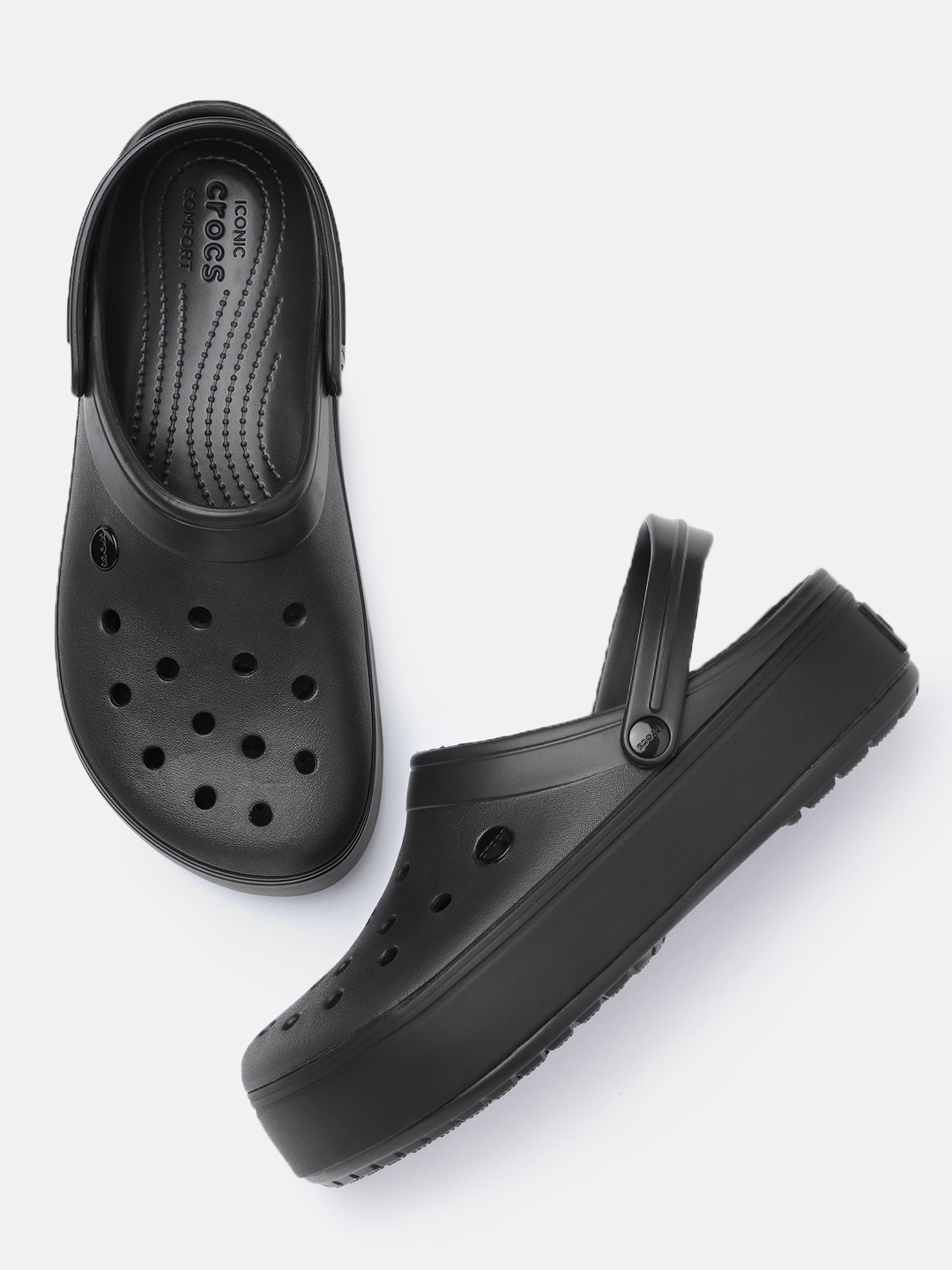 crocband platform black