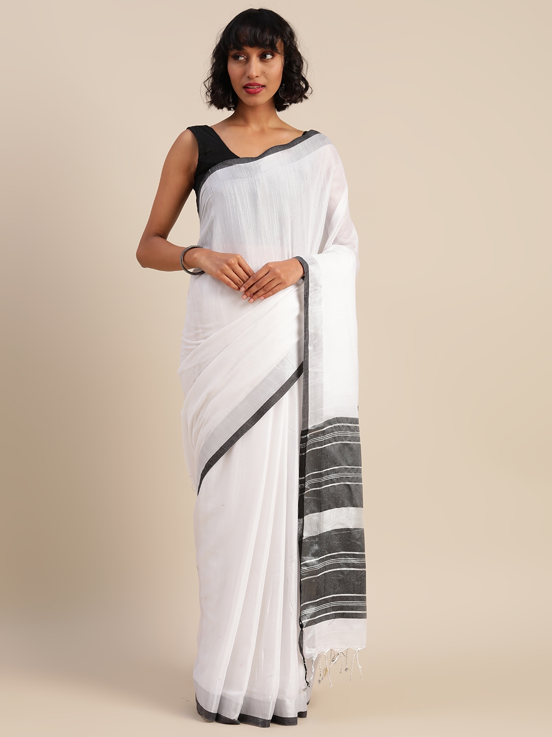 vastranand linen saree