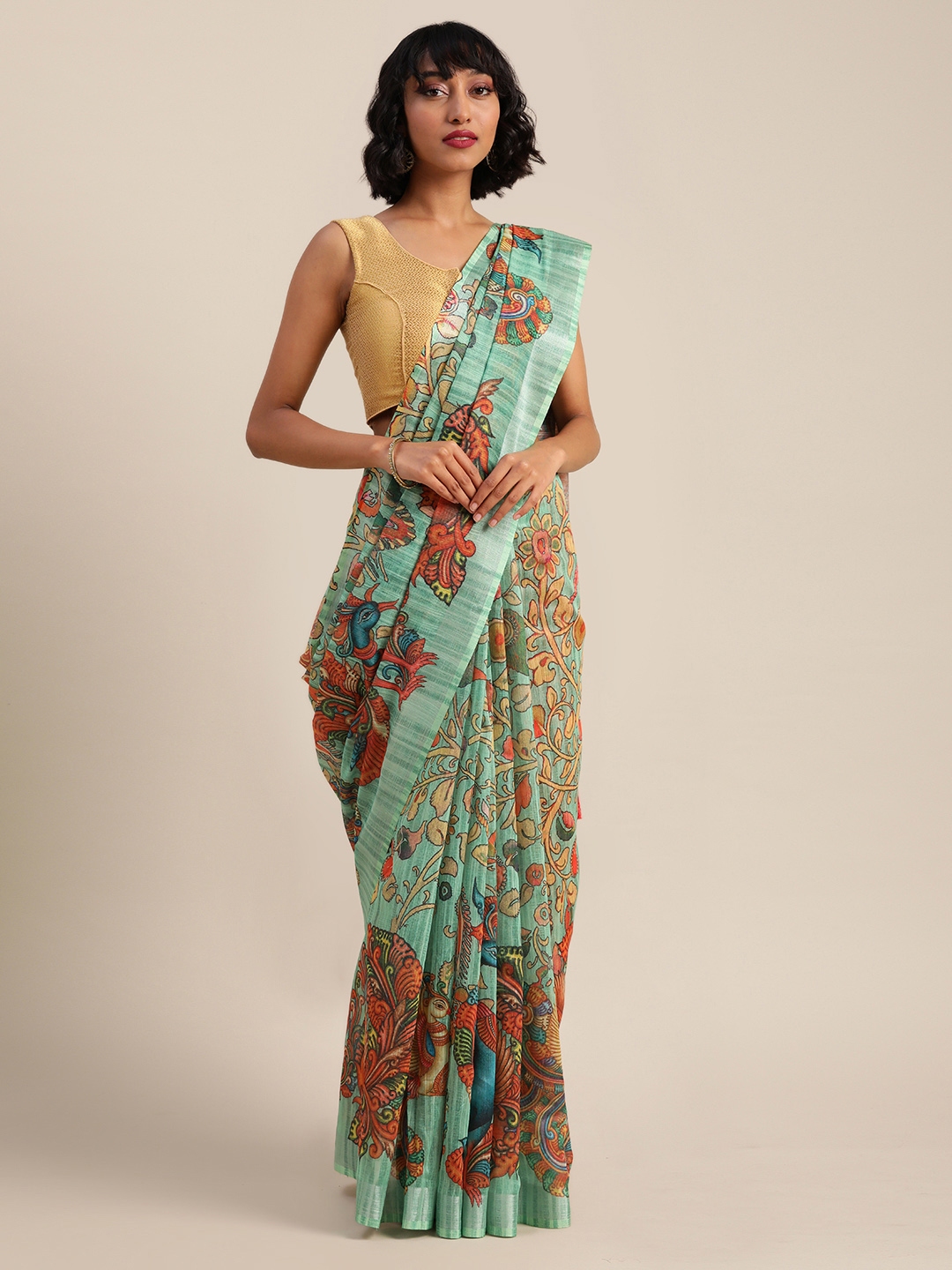 vastranand linen saree