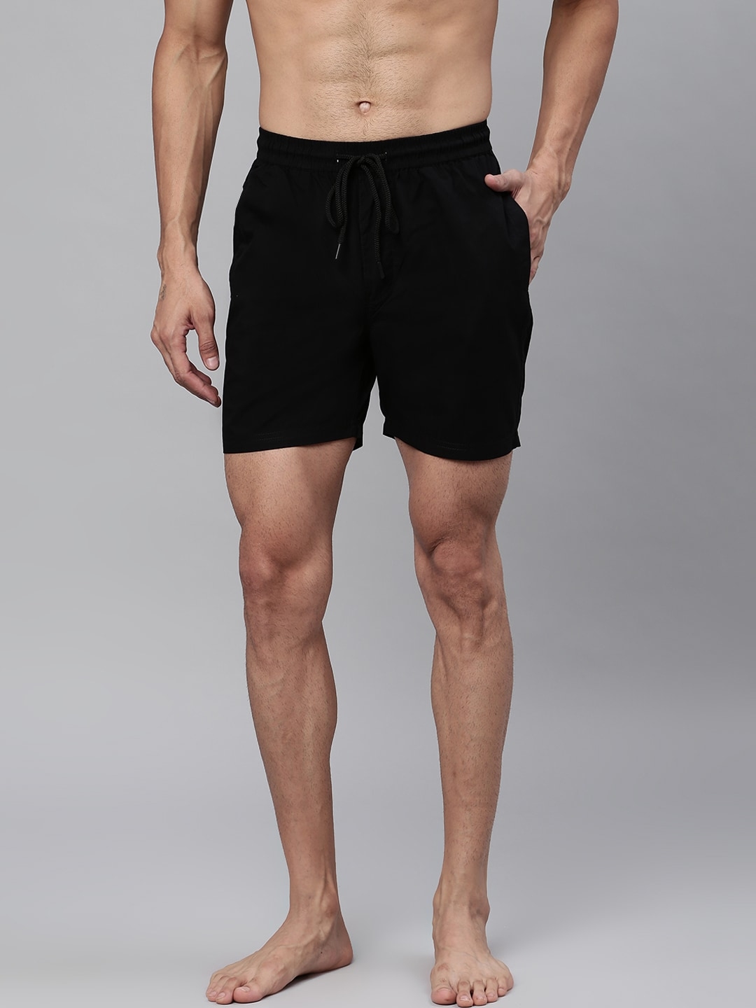 Buy Sweet Dreams Men Black Solid Cotton Lounge Shorts - Lounge Shorts ...