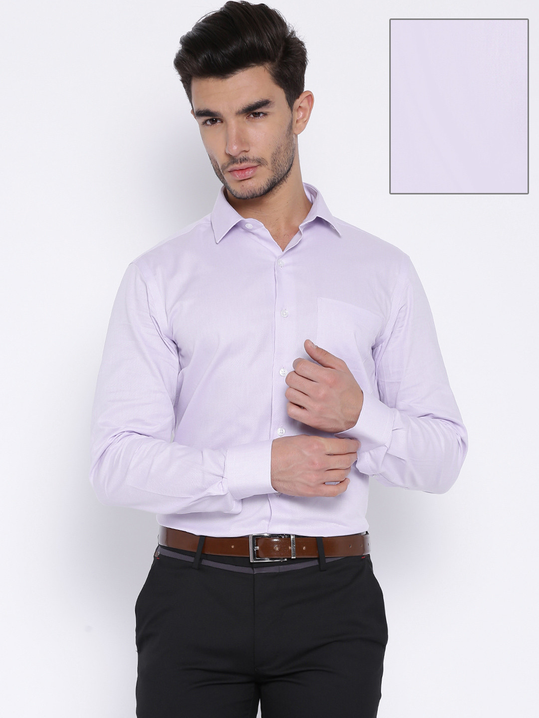Buy Wills Lifestyle Lavender Slim Fit Formal Shirt Shirts for Men 1250274 Myntra