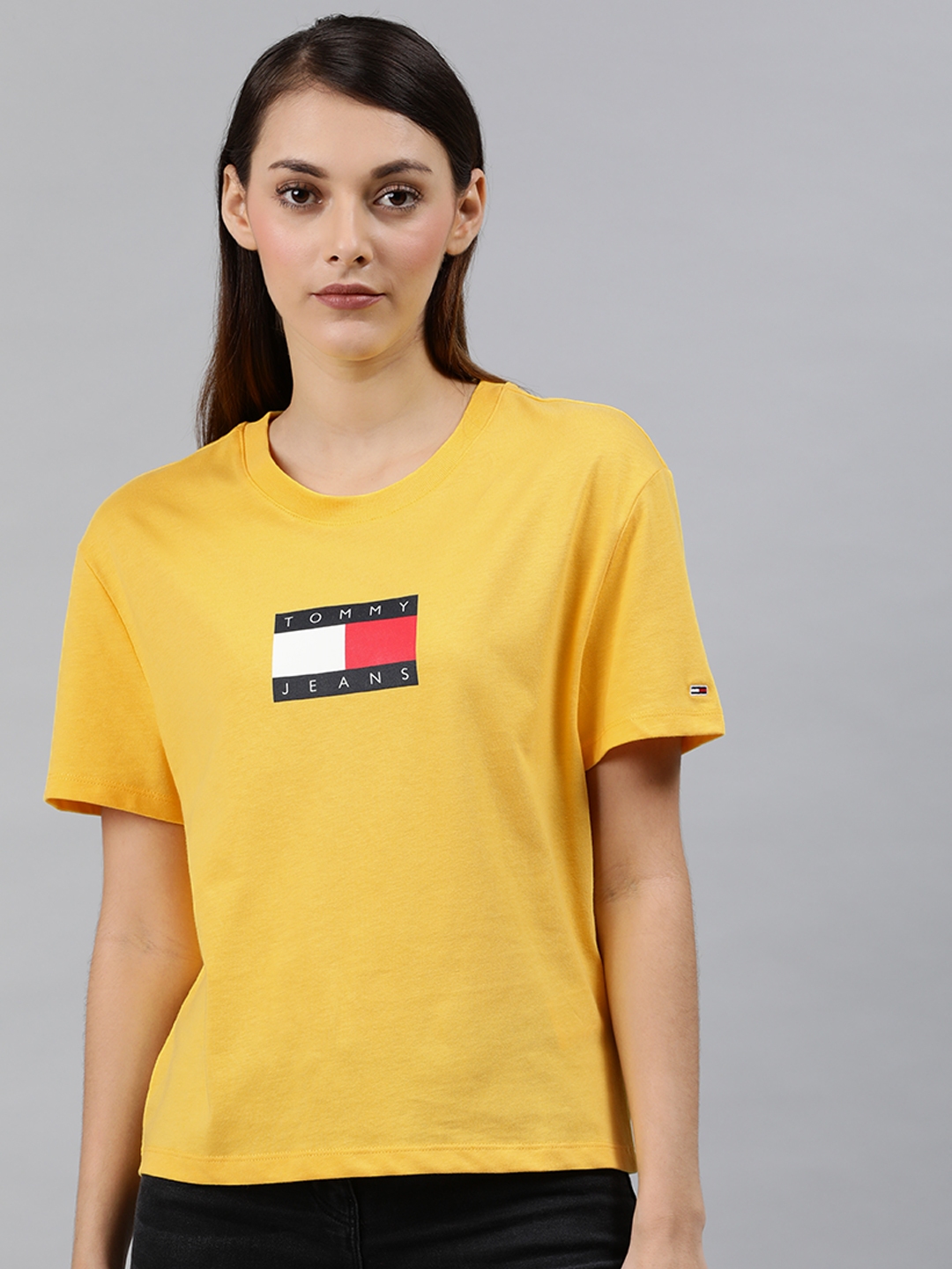 tommy hilfiger yellow t shirt