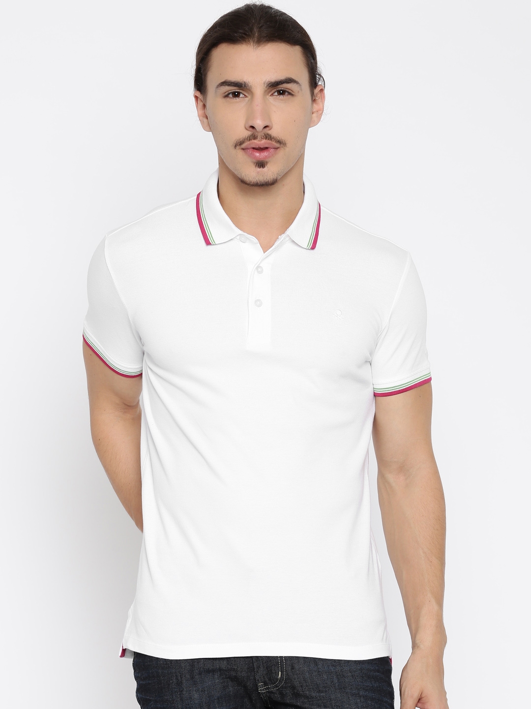 Buy United Colors Of Benetton White Polo T Shirt - Tshirts for Men ...