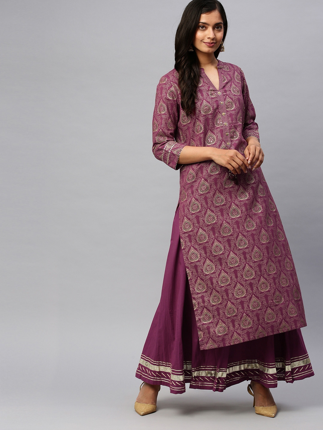 party wear kurta set on myntra