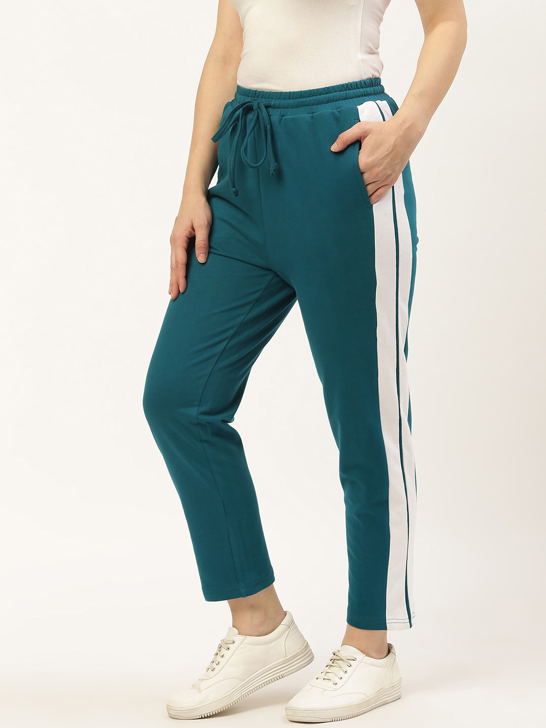 Buy Besiva Women Teal Green Solid Track Pants Track Pants for Women
