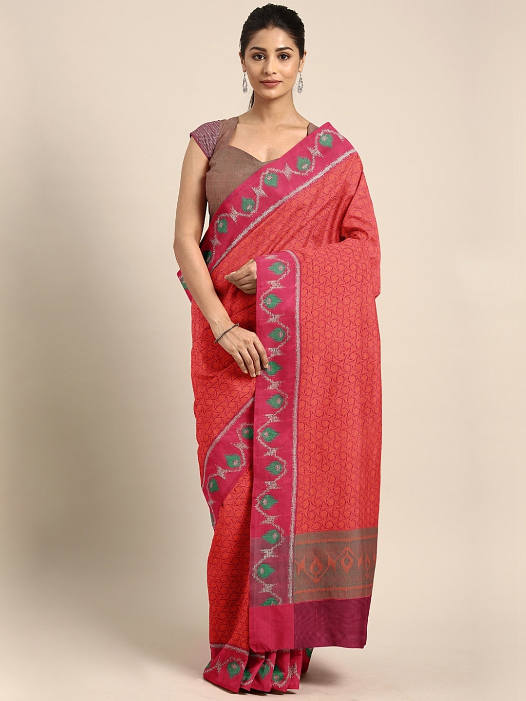 Buy Pothys Orange Woven Design Tissue Saree - Sarees for Women 12511348 ...