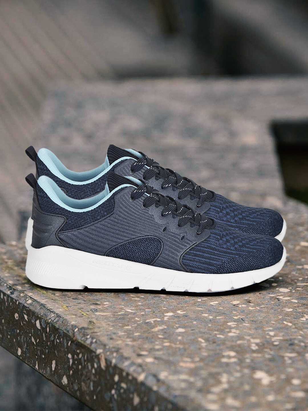 Buy Red Tape Women Navy Blue Textile Memory Foam Walking Shoes Sports