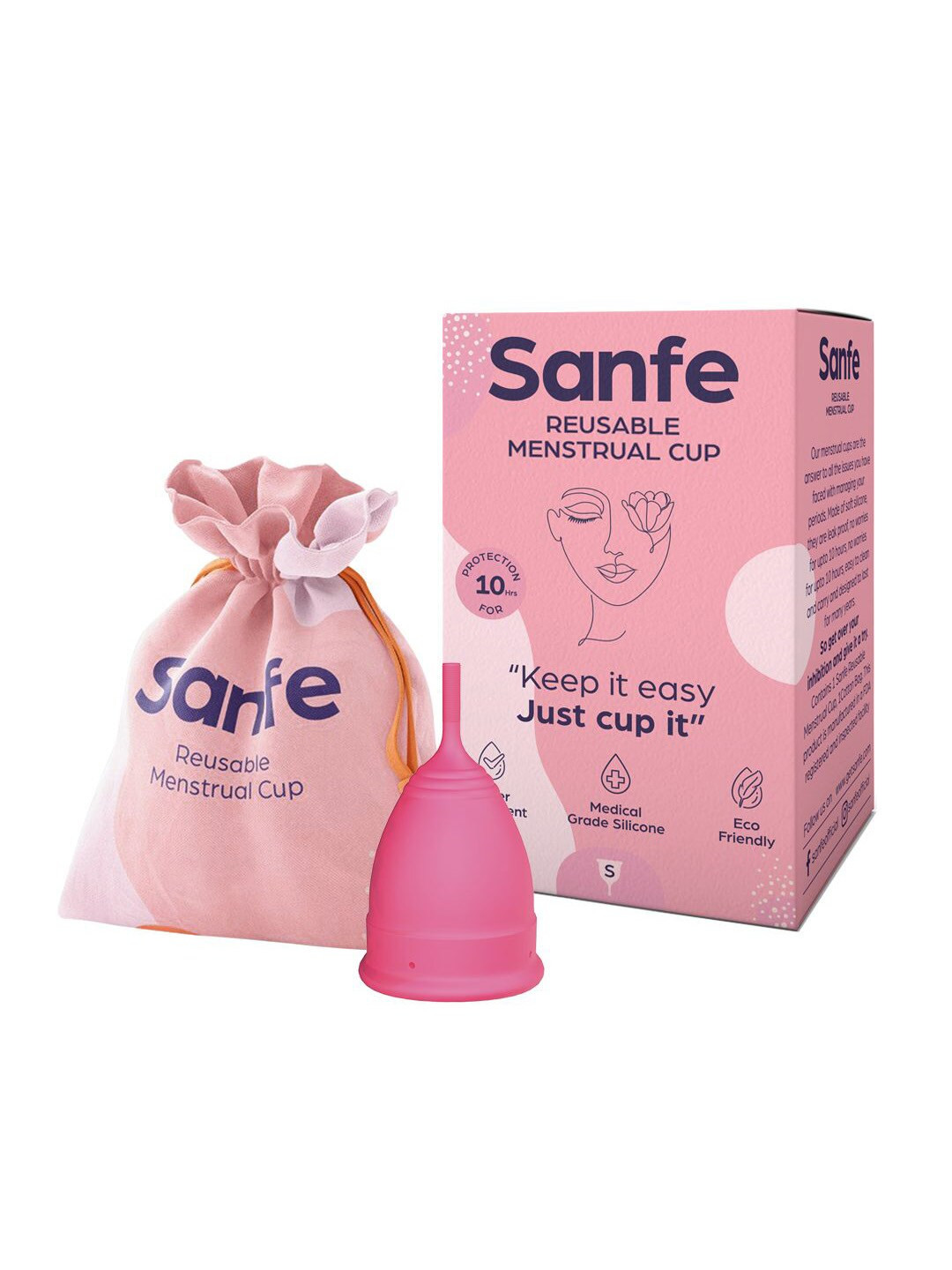 Buy Sanfe Reusable Menstrual Cup With No Rashes Leakage Or Odor Small