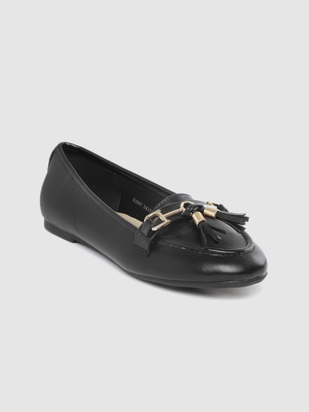 marks and spencer black patent loafers