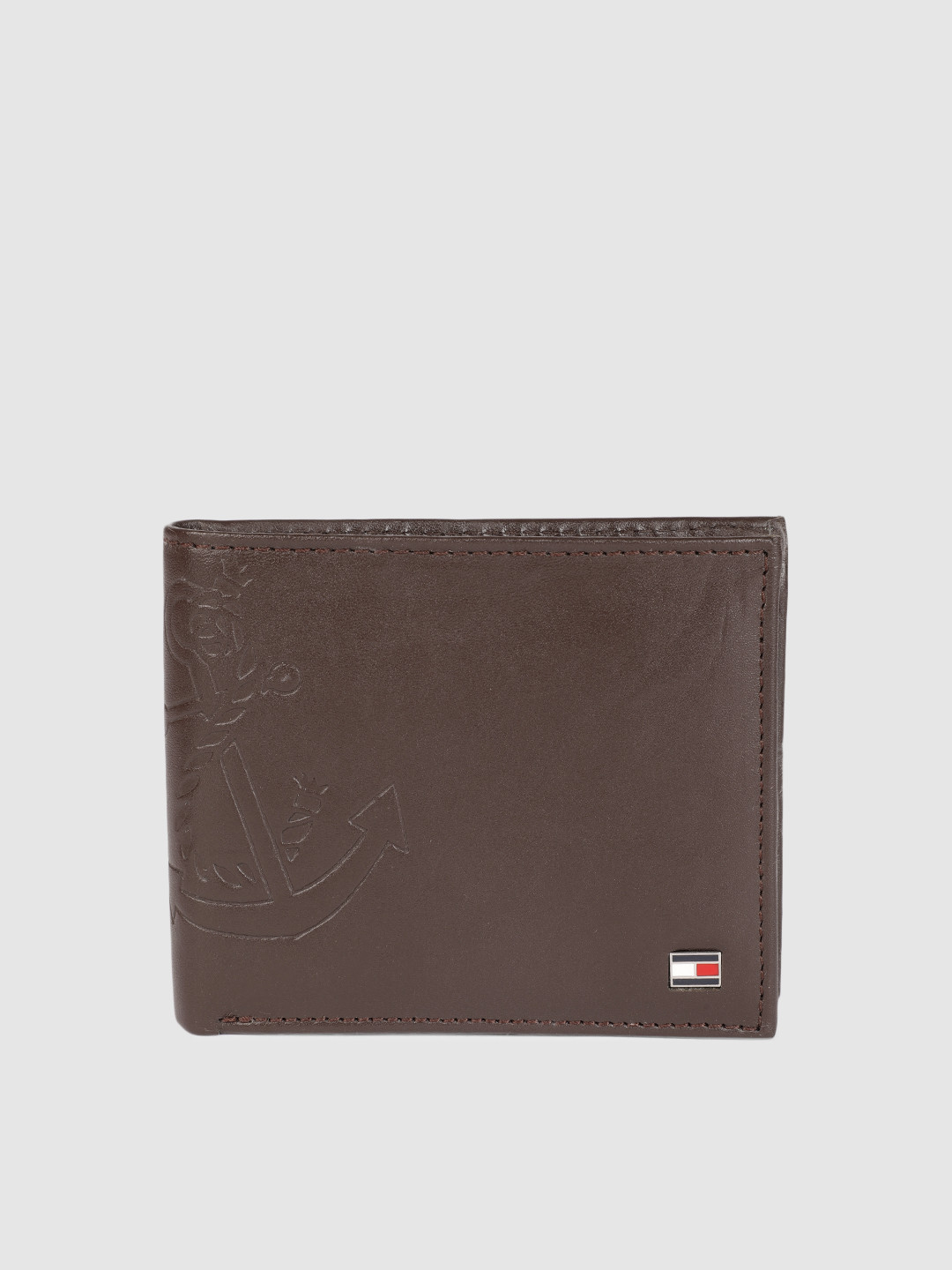 Buy Tommy Hilfiger Men Brown Textured Two Fold Wallet Wallets for Men