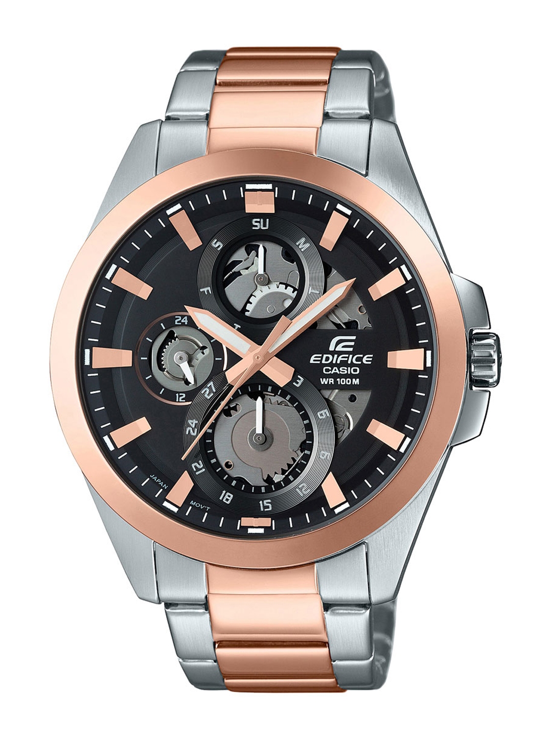 casio edifice chronograph rose gold