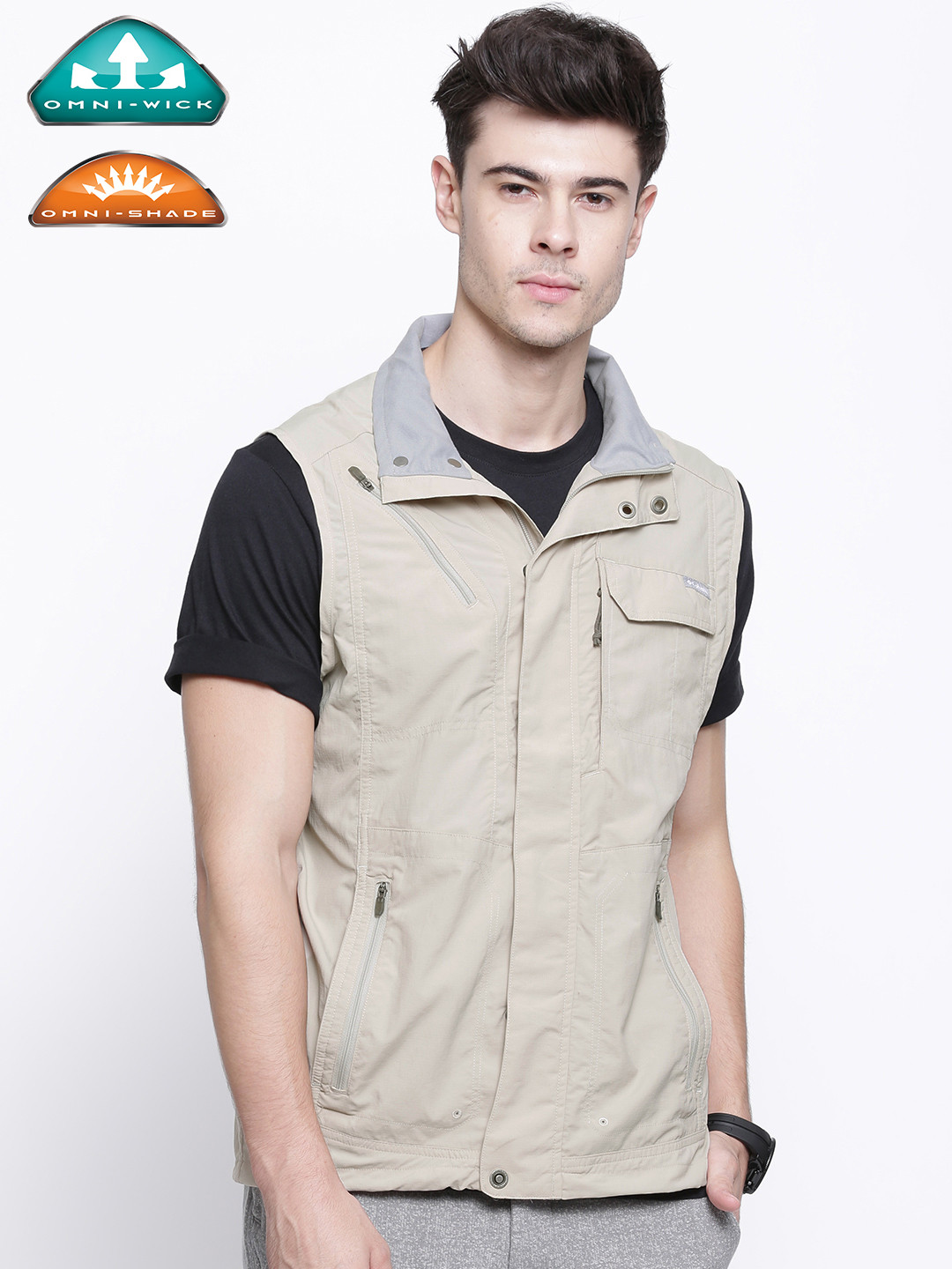 Buy Columbia Beige Silver Ridge Sleeveless Outdoor Jacket Jackets for