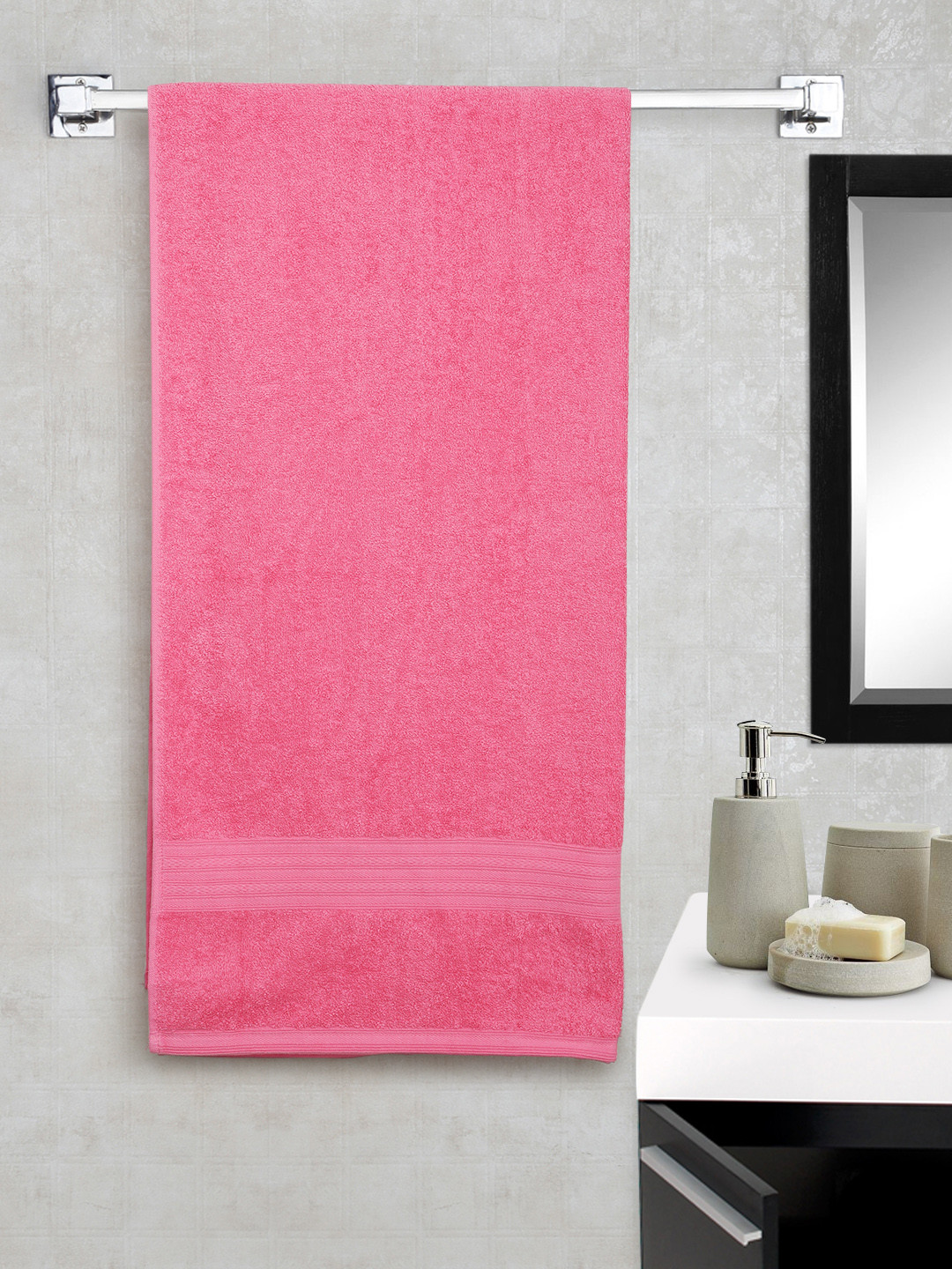 Buy Portico New York Eva Pink 100 Cotton Bath Towel Bath Towels for Unisex 1255700 Myntra