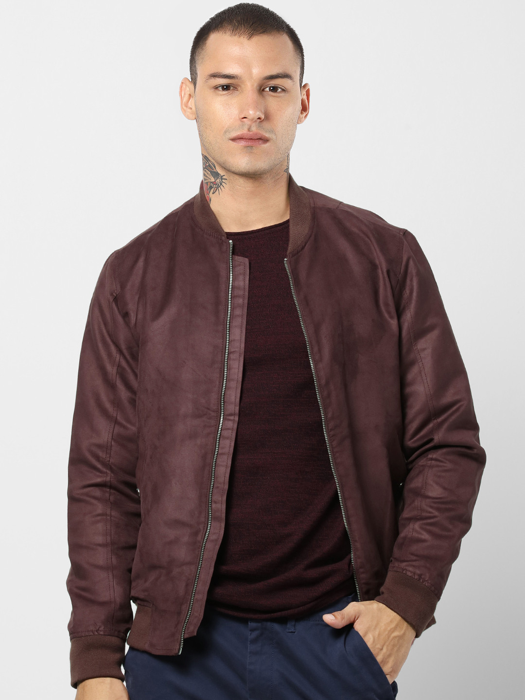 Jack and jones burgundy jacket clearance