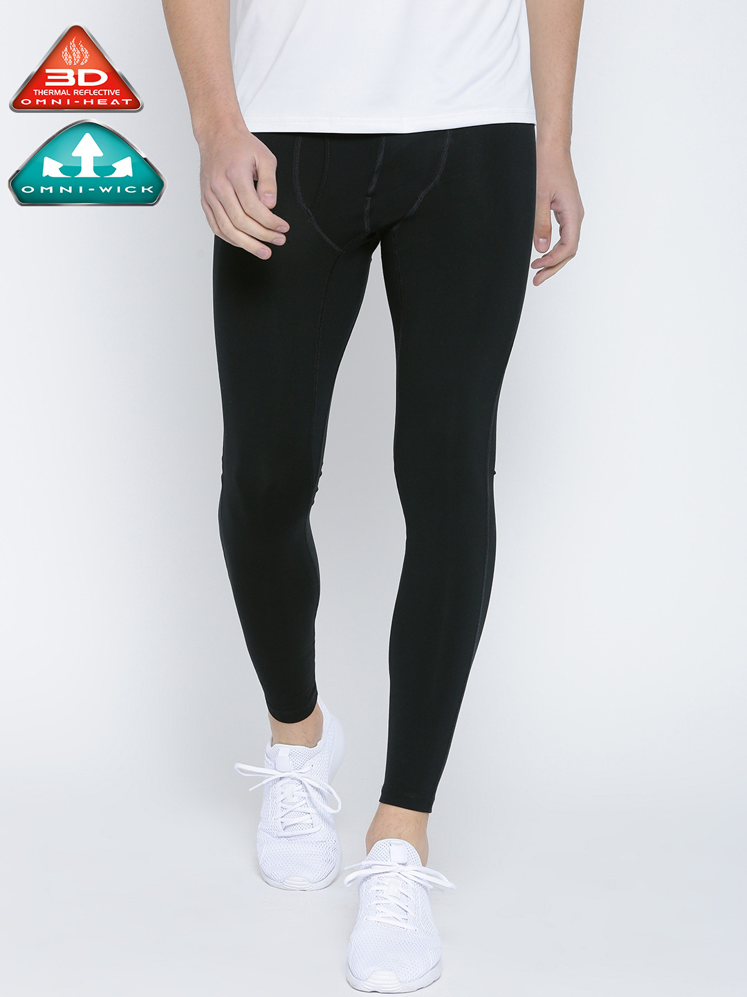 Buy Columbia Men Black Midweight Stretchable Tights Thermal Bottoms