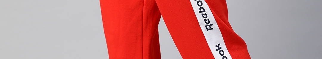 Buy Reebok Women Red Training Essentials Linear Logo Track Pants ...