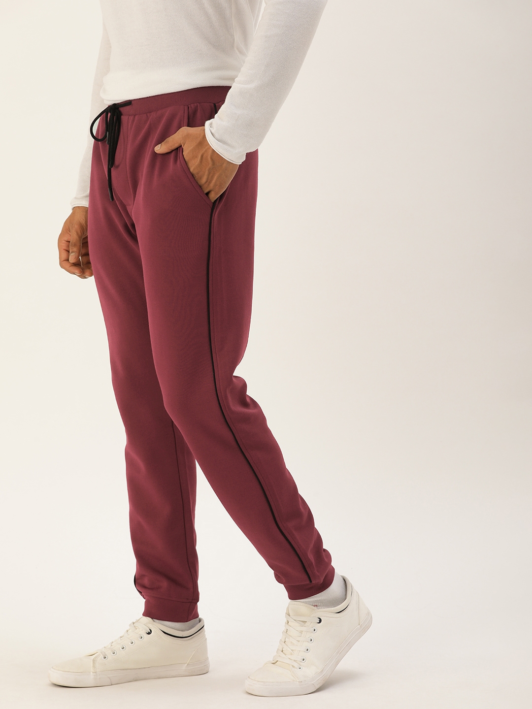 maroon colour track pants