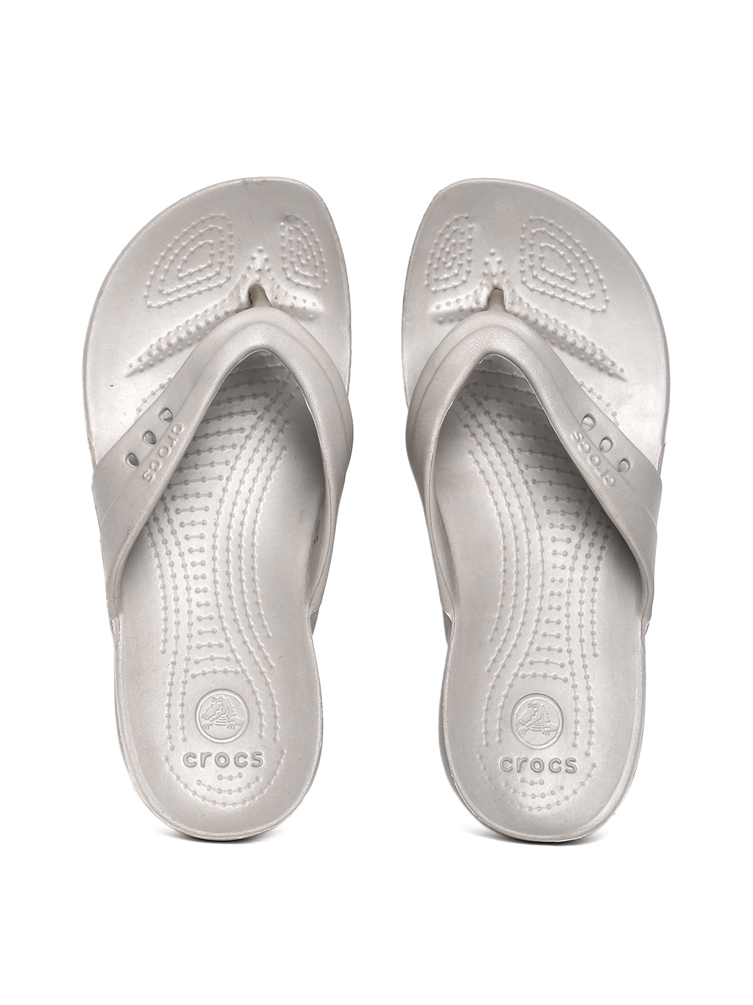 Buy Crocs Women Grey Flip Flops - Flip Flops for Women 1258730 | Myntra