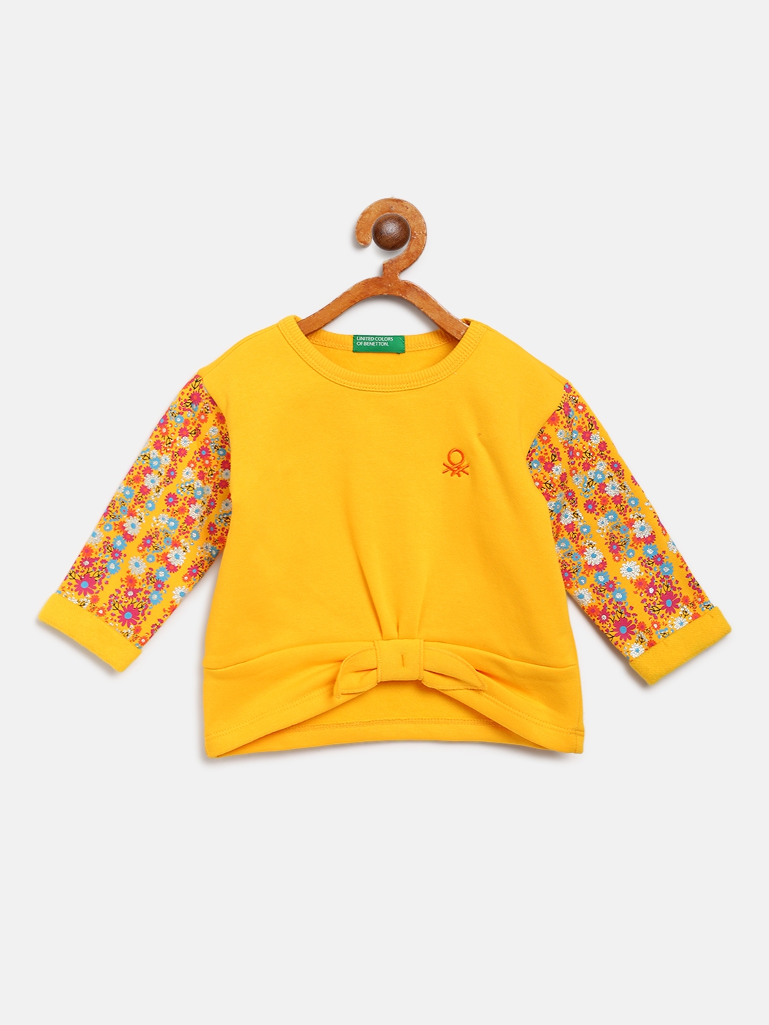 United colors of benetton yellow sweatshirt