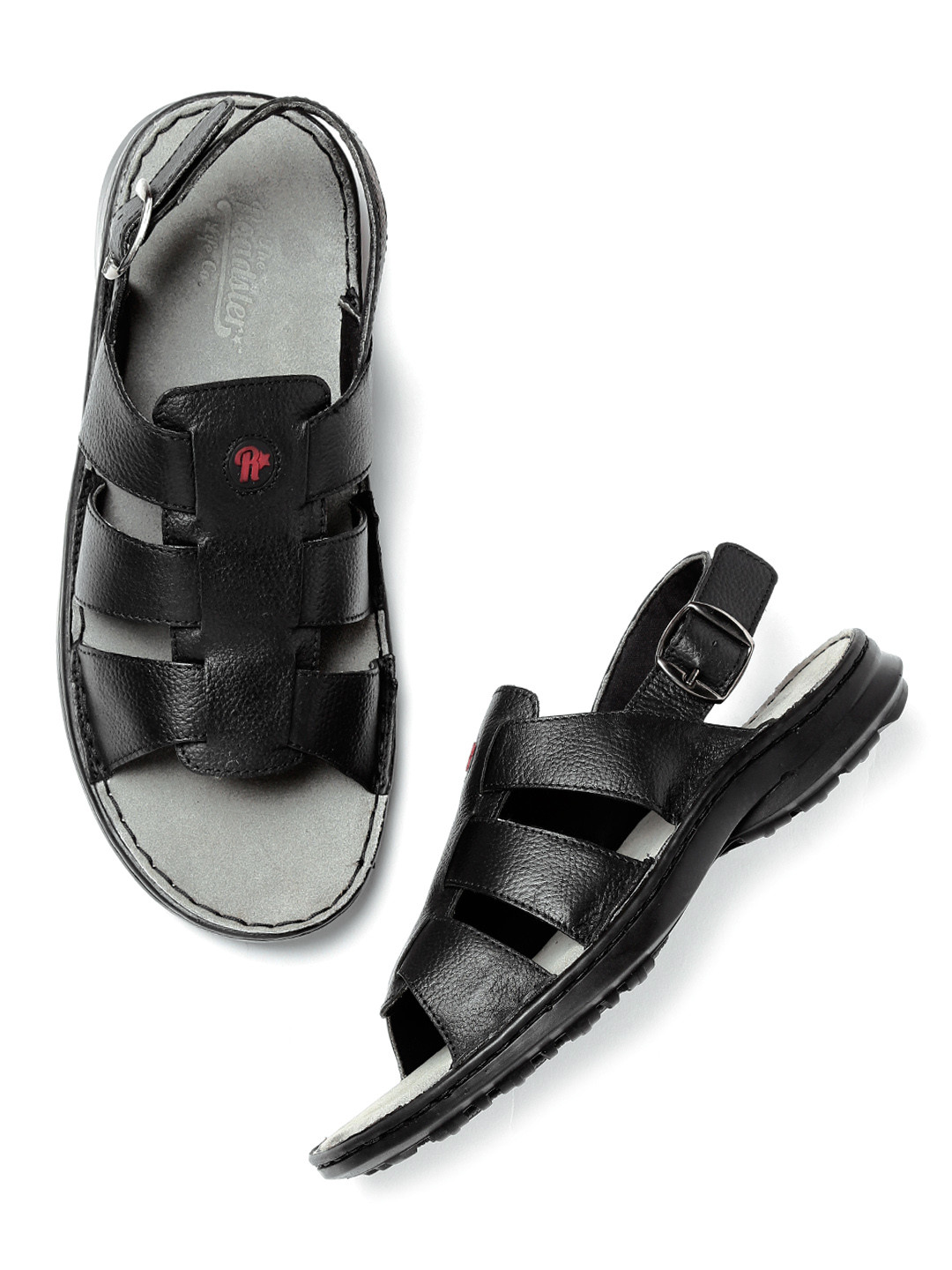 Buy Roadster Men Black Leather Sandals Sandals for Men 1260279 Myntra