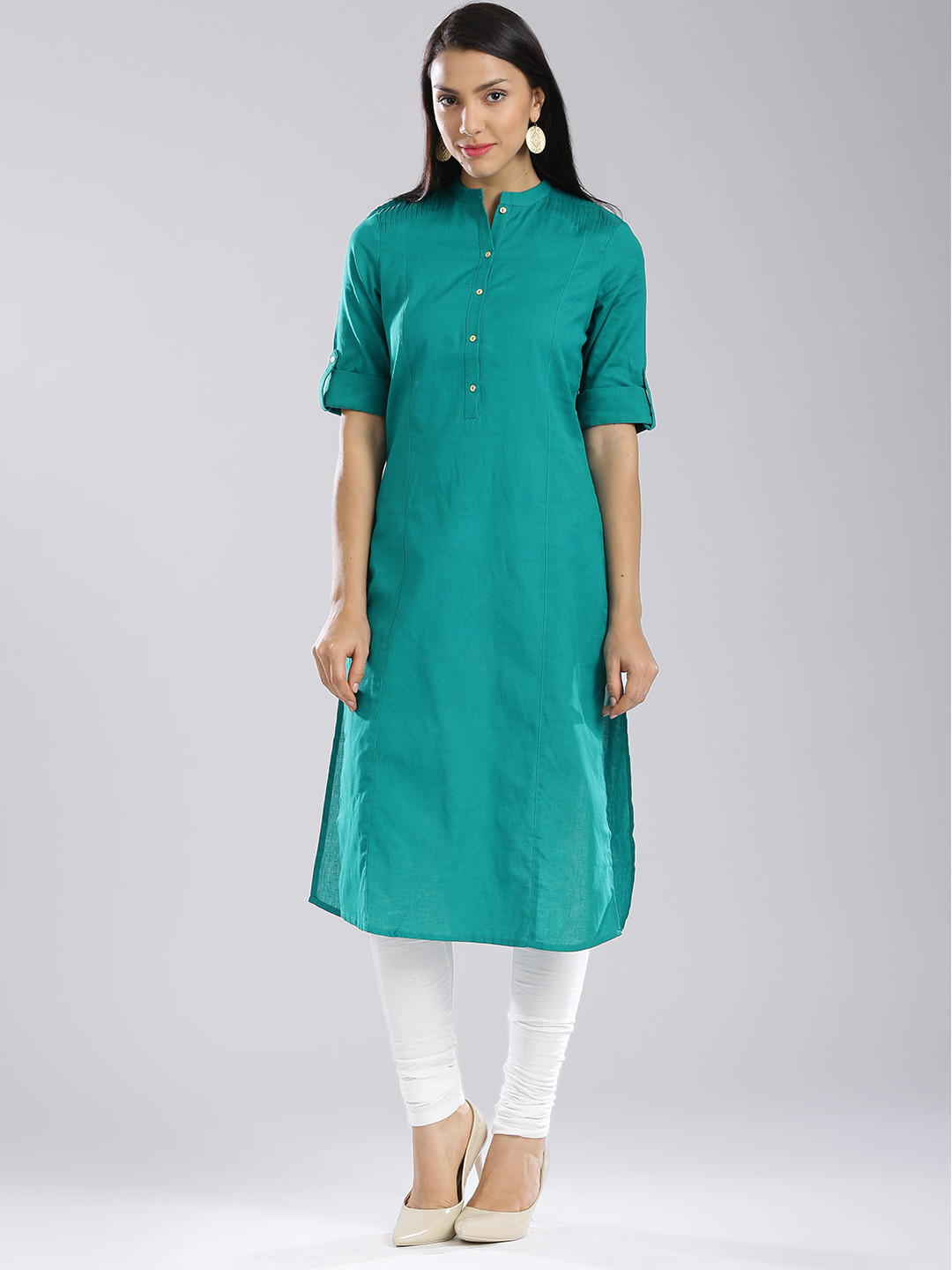 Buy W Sea Green Kurta Kurtas for Women 1260889 Myntra