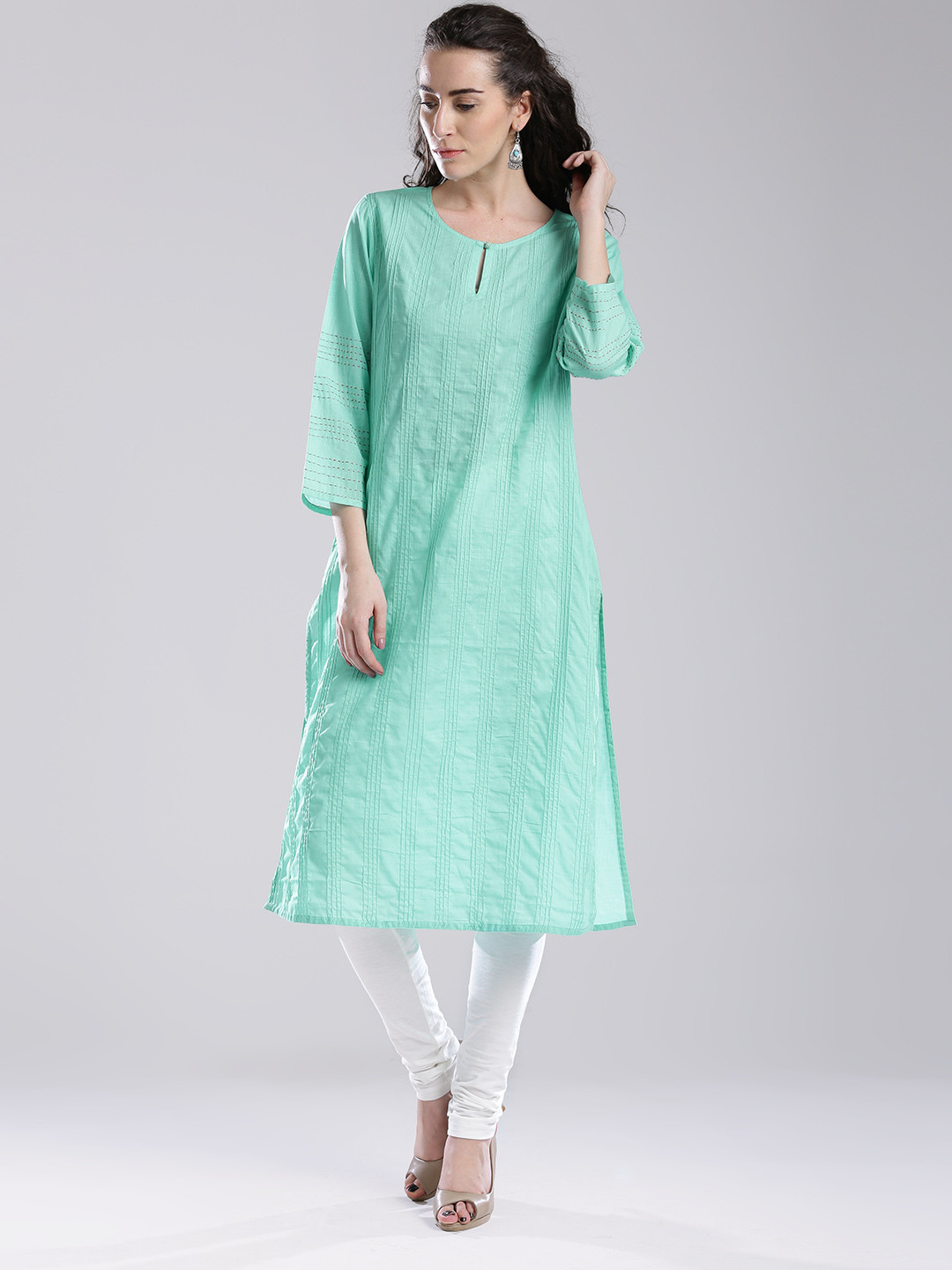 Buy Fabindia Sea Green Kurta Kurtas for Women 1264479 Myntra