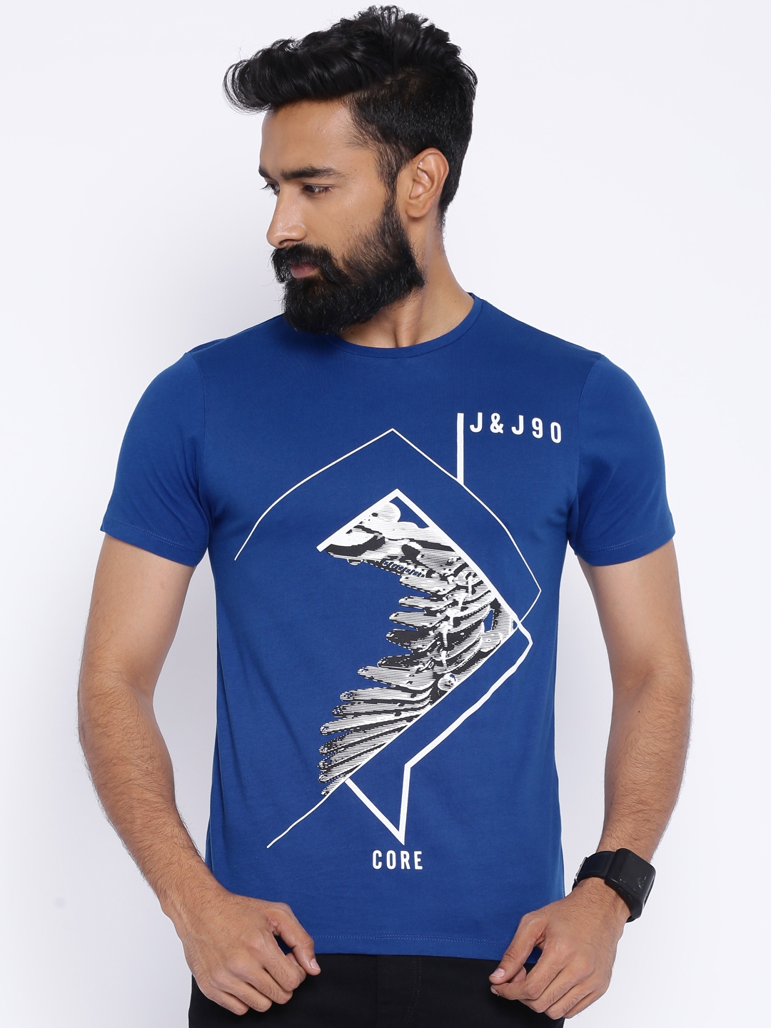 jack and jones blue and white shirt